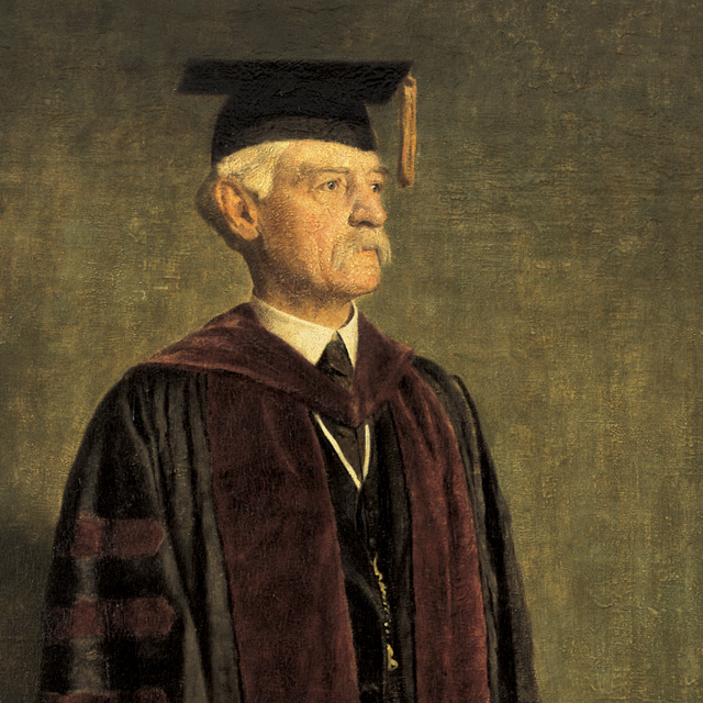 Painted portrait of 6th Chancellor, Frederic Aldin Hall