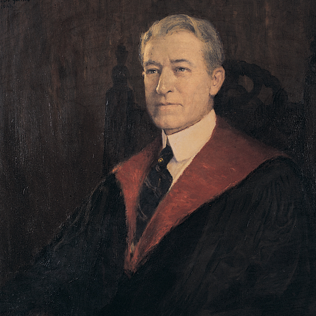 Painted portrait of 7th Chancellor, Herbert S. Hadley