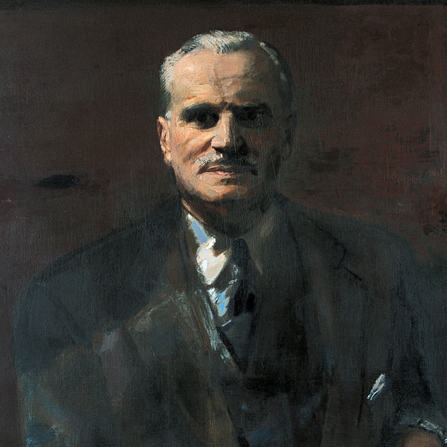 Painted portrait of 9th Chancellor, Arthur Holly Compton