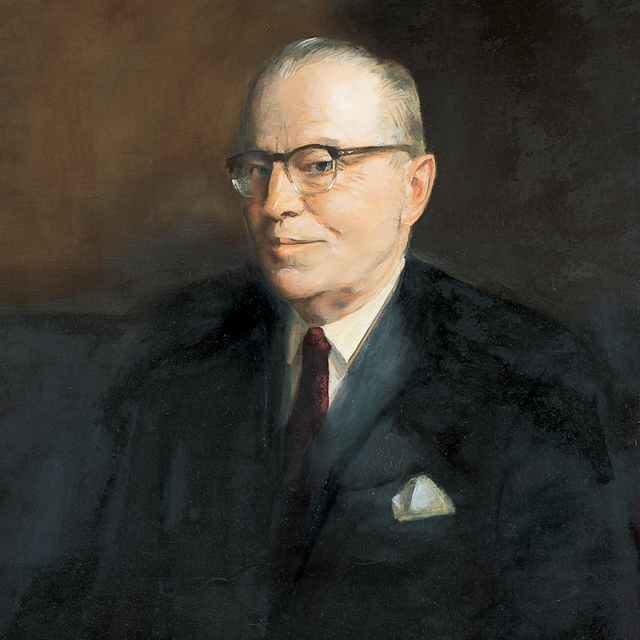 Painted portrait of 11th Chancellor, Carl Tolman