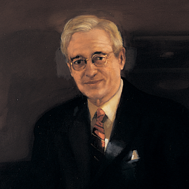 Painted portrait of 12th Chancellor, Thomas H. Eliot