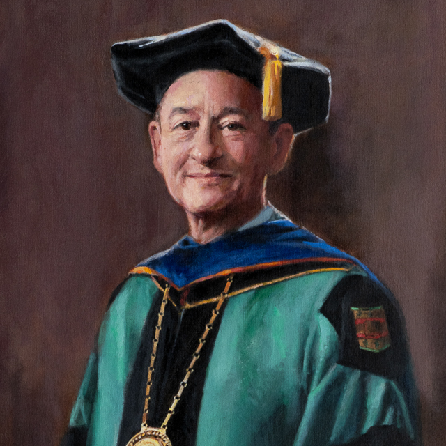 Painted portrait of 14th Chancellor Mark S. Wrighton